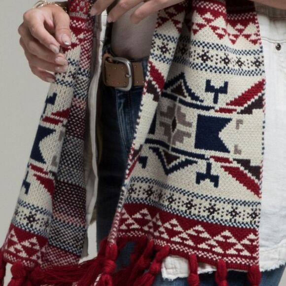 Boho western pattern oblong scarf - Picture 4 of 5